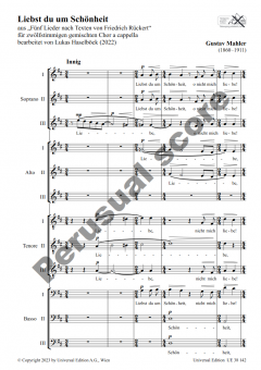 Liebst du um Schönheit  von Gustav Mahler 