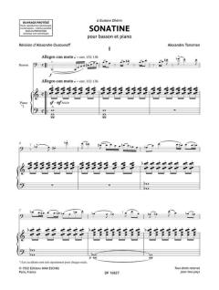 Sonatine pour basson et piano von Alexandre Tansman 