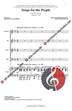 Songs For The People (SATB) von Rollo Dilworth (Download) 