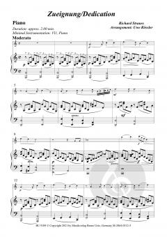 Zueignung von Richard Strauss 