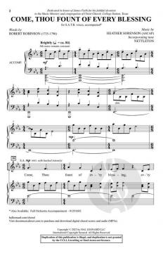 Come, Thou Fount Of Every Blessing von Heather Sorenson (Download) 