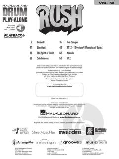 Hal Leonard Drum Play-Along Vol. 50: Rush 