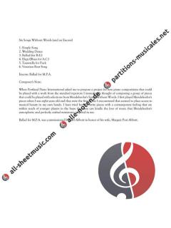 6 Lieder ohne Worte und eine Zugabe 