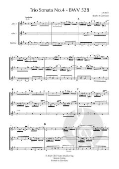 Trio Sonata Nr. 4 BWV 528 von Johann Sebastian Bach 