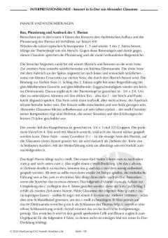 Interpretationskunde 1: Konzert in Eb-Dur von A. Glasunow 