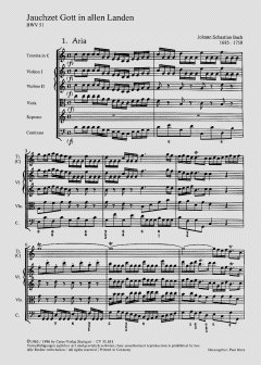 Jauchzet Gott in allen Landen von Johann Sebastian Bach (Download) 