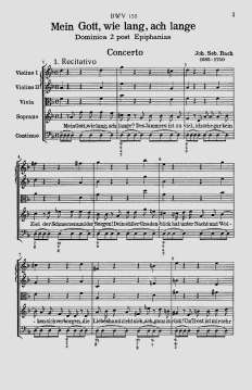 Mein Gott, wie lang, ach lange von Johann Sebastian Bach (Download) 