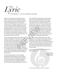 The Lyric Gospel Acclamations 
