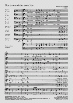 Nun treten wir ins neue Jahr von Johann Michael Bach (Download) 