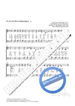 Es ist ein Ros entsprungen F-Dur von Michael Praetorius (Download) 