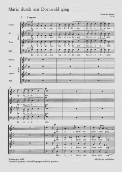 Maria durch ein Dornwald ging op. 57 von Eberhard Wenzel (Download) 