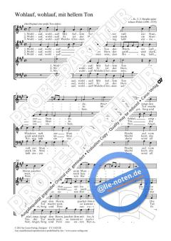 Wohlauf, wohlauf, mit hellem Ton A-Dur von Johann Walter (Download) 
