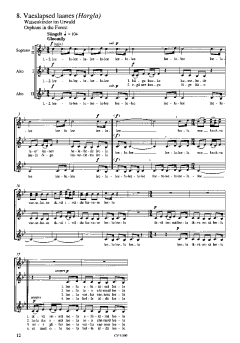 Tormis: 8 estnische lyrische Volkslieder (Download) 