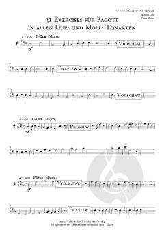 31 Exercises für Fagott<br>in allen Dur und Moll Tonarten von Achim Graf 
