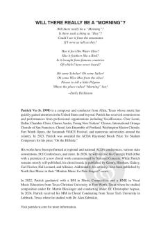 Will There Really Be a Morning? von Patrick Vu (Download) 