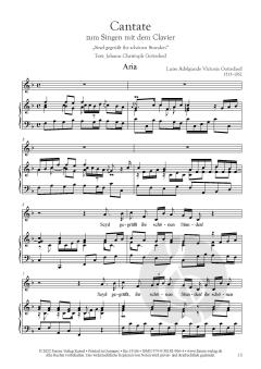 Cantate zum Singen mit dem Clavier 'Seyd gegrüßt ihr schönen Stunden' von Luise Adelgunde Victoria Gottsched 