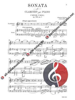 Sonatas For Clarinet And Piano op. 120/1-2 von Johannes Brahms 