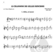 12 chansons de Gilles Binchois 