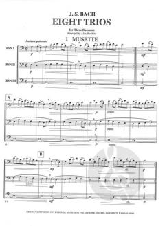 8 Trios von Johann Sebastian Bach 