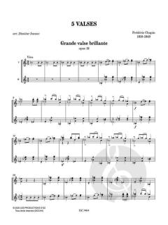5 Valses von Frédéric Chopin 