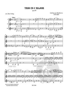 Trio in C major op. 87 von Ludwig van Beethoven 