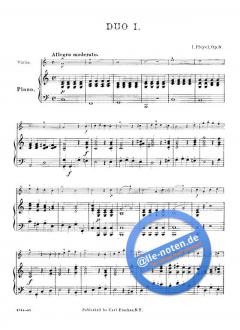 Six Petit Duos (Sonatinas), Op. 8 von L. Pleyel 
