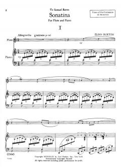 Sonatina for Flute and Piano von Burton 