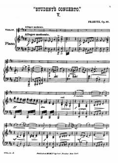 Student's Concerto Nr. 5 D-Dur op. 22 von Friedrich Seitz 