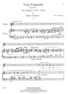 Trois Fragments von Arthur Honegger 