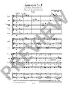 Missa sancta Nr. 1 Es-Dur WeV A.2 / WeV A.3 von Carl Maria von Weber 