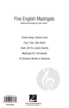 5 Englische Madrigale (Download) 