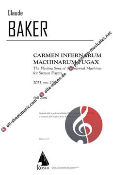 Carmen Infernarum Machinarum Fugax von Claude Baker 