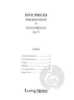5 Stücke op. 75 von Jean Sibelius 