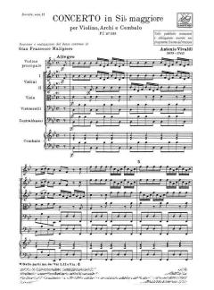 Concerto B-Dur F 1/235 T 514 RV 381 von Antonio Vivaldi 