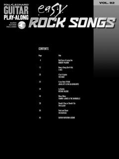 Guitar Play-Along Vol. 82: Easy Rock Songs 