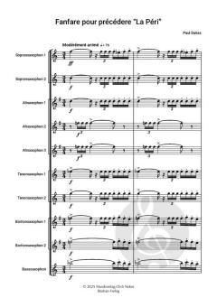 Fanfare pour précédere "La Peri" von Paul Dukas (Download) 