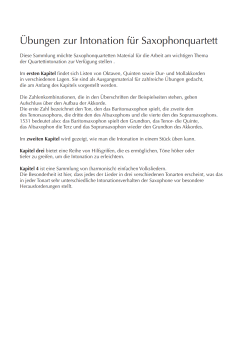 Intonation im Saxophonquartett von Christoph Enzel (Download) 