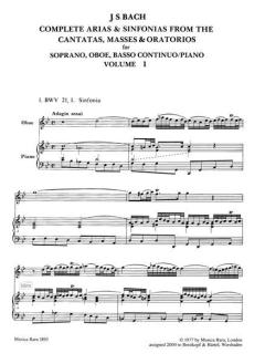 Sämtliche Arien aus den Kantaten, Messen, Oratorien 1 von Johann Sebastian Bach 