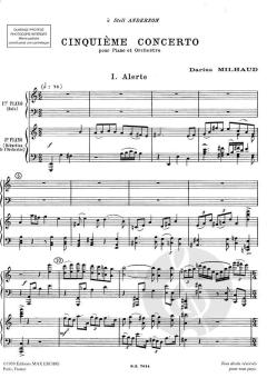 5ième Concerto von Darius Milhaud 