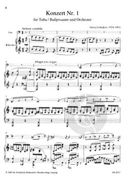 Konzert Nr. 1 für Tuba/Baßposaune und Orchester von Alexej Lebedjew im Alle Noten Shop kaufen