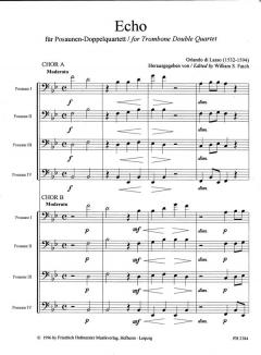 Echo von Orlando di Lasso für Posaunen- (Tuben)-Doppelquartett im Alle Noten Shop kaufen