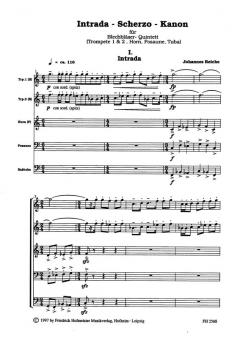 Intrada - Scherzo - Kanon von Johannes Reiche 