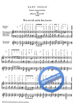Die Tabulatur, Heft 2: Sieben Lautenstücke aus 'Musica Teutsch', 1532 von Hans Gerle 
