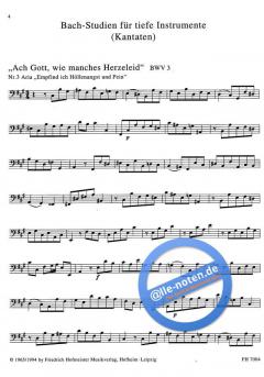 Bach-Studien für tiefe Instrumente Heft 1 