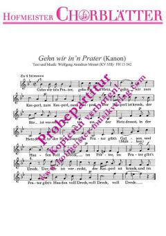 Gehn wir in'n Prater (Kanon) KV 558 (W.A. Mozart) 