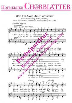 Wie Feld und Au so blinkend (Felix Mendelssohn Bartholdy) 