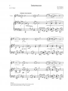 Intermezzo für Violine und Klavier von Johannes Brahms im Alle Noten Shop kaufen