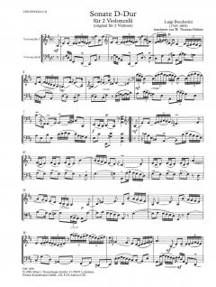 Sonate D-dur von Luigi Boccherini für 2 Violoncelli im Alle Noten Shop kaufen