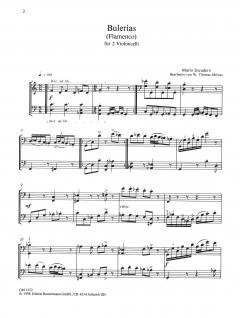 Bulerias (Flamenco) von Mario Escudero für 2 Violoncelli (2 Expl. enthalten) im Alle Noten Shop kaufen
