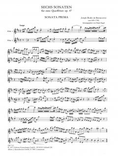 Sechs Sonaten op. 47 von Joseph Bodin de Boismortier für 2 Flöten im Alle Noten Shop kaufen
